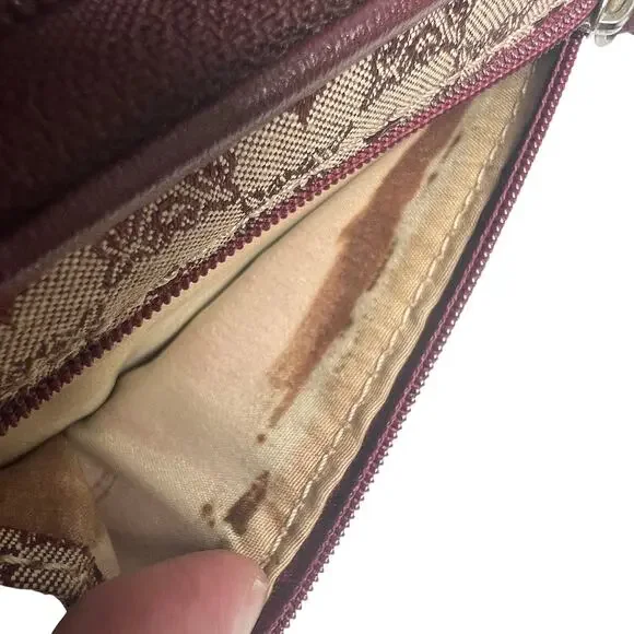 Vintage Y2K Villager Baguette Shoulder Bag Wallet Wine Tapestery Purse Handbag - Picture 12 of 14